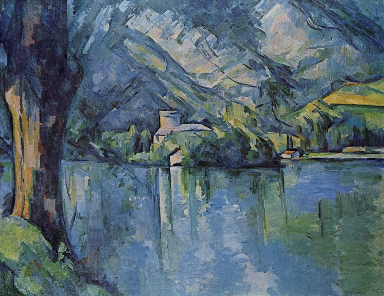 The Lac d Annecy - Paul Cezanne Painting